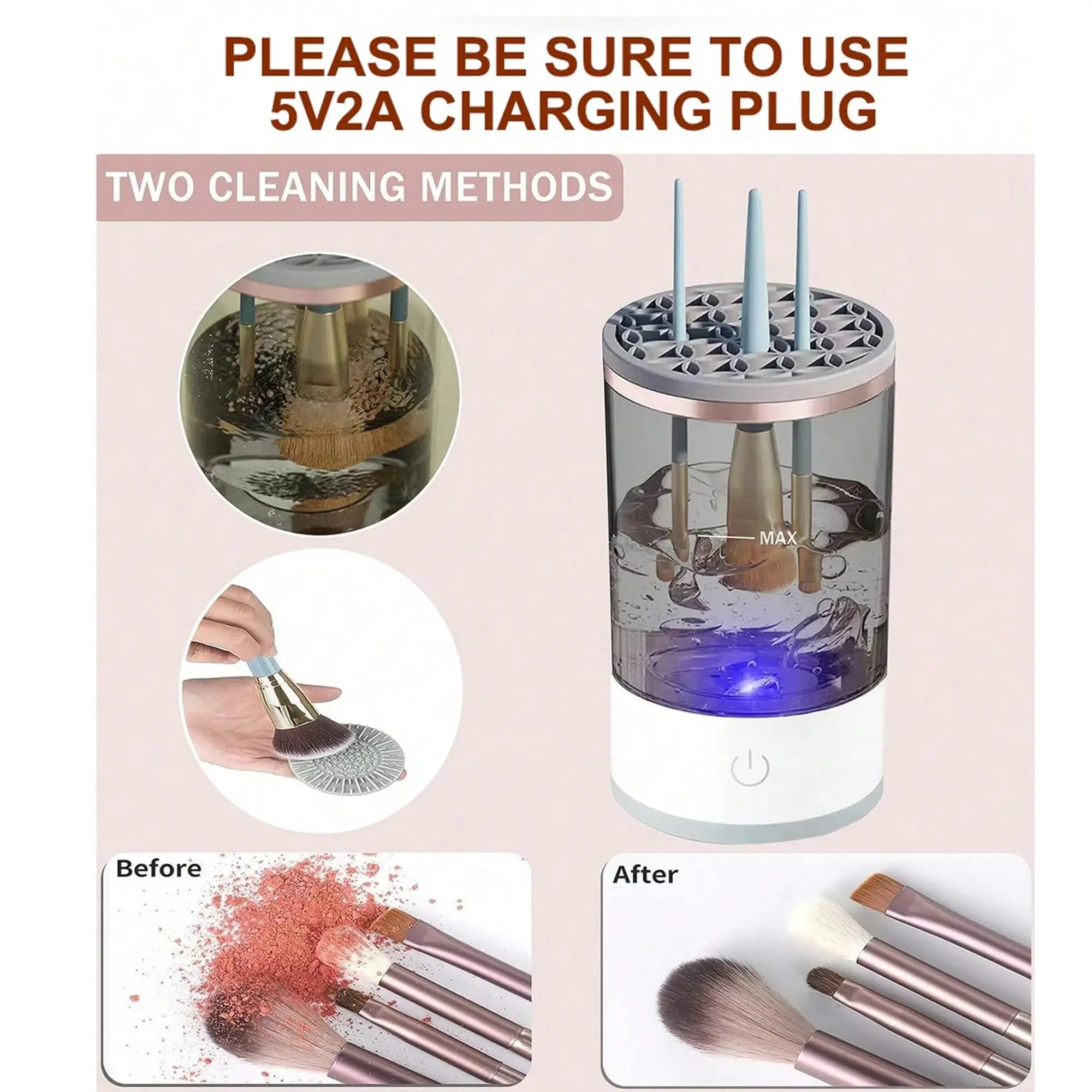 3-in-1 Automatic Makeup Brush Cleaner - CosmoCare