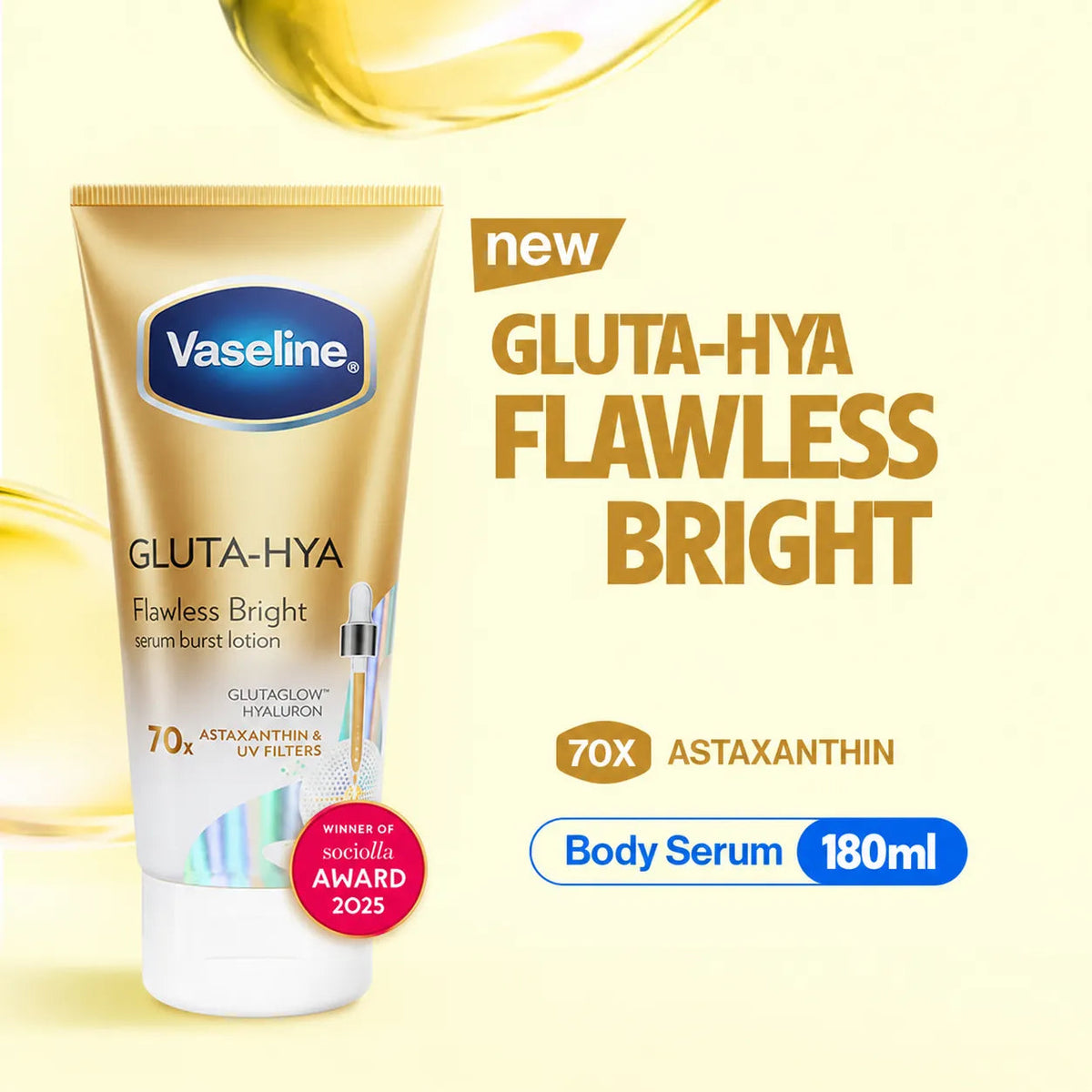 Vaseline Gluta Hya Flawless Glow Serum - 200ml